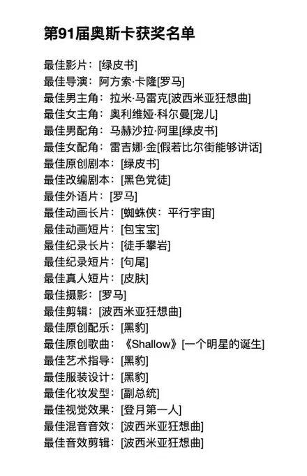 奥斯卡影帝历届名单(奥斯卡最佳影片历届合集)
