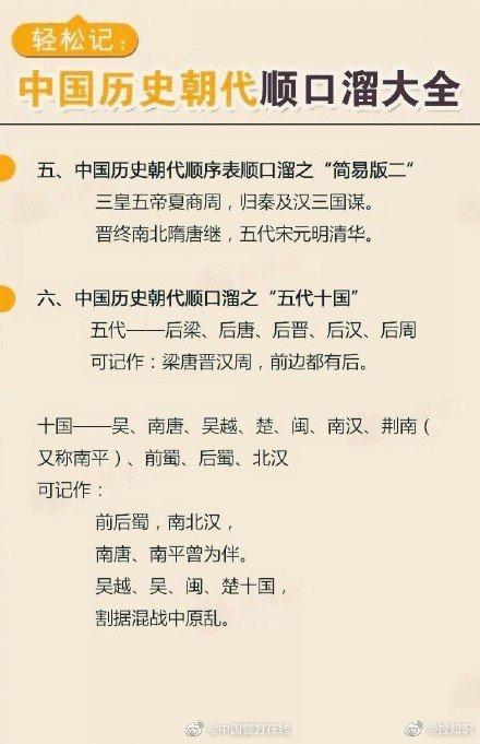 中国的朝代顺序顺口溜及解释(中国25个朝代顺序顺口溜)插图6