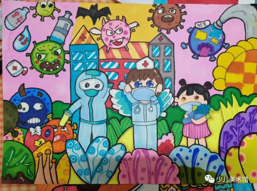 疫情防控绘画简单又漂亮(疫情防控绘画高难度)插图31