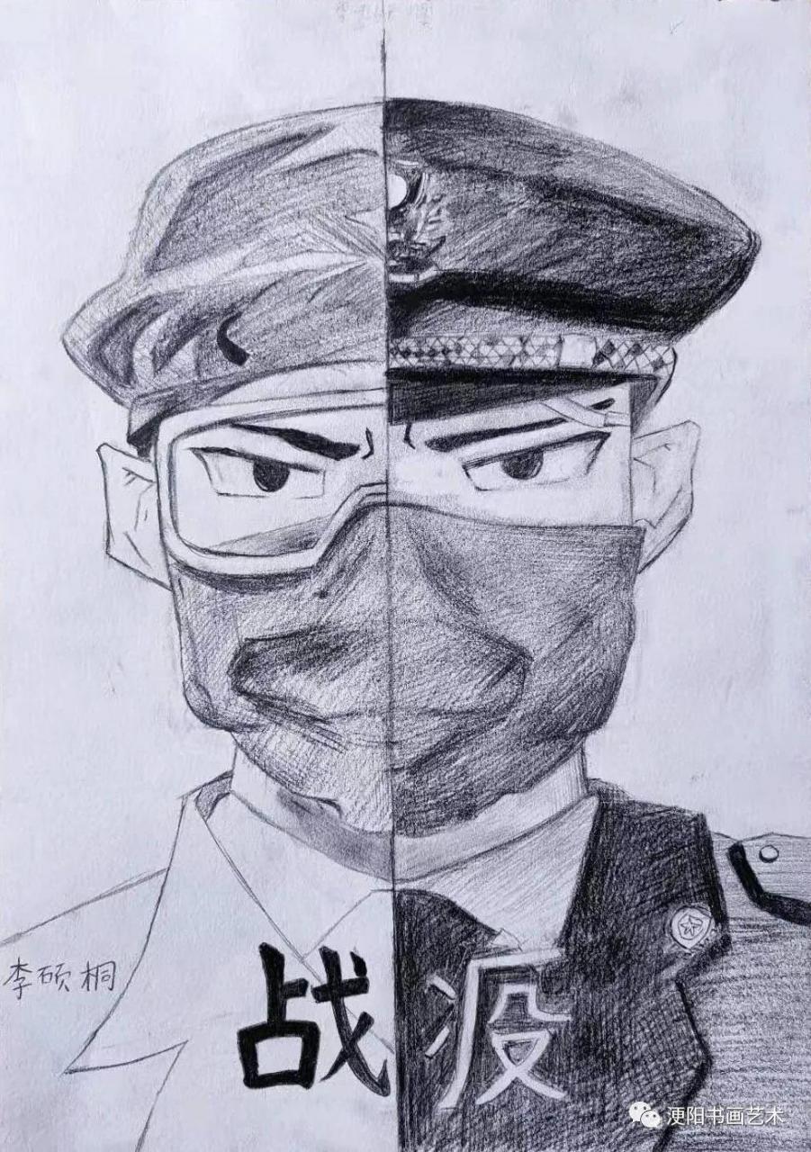 有关疫情的绘画作品图片(疫情绘画优秀作品图片)插图6