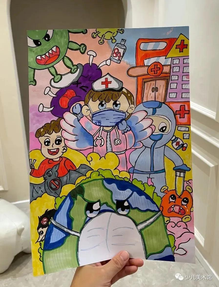 疫情防控绘画简单又漂亮(疫情防控绘画高难度)插图20