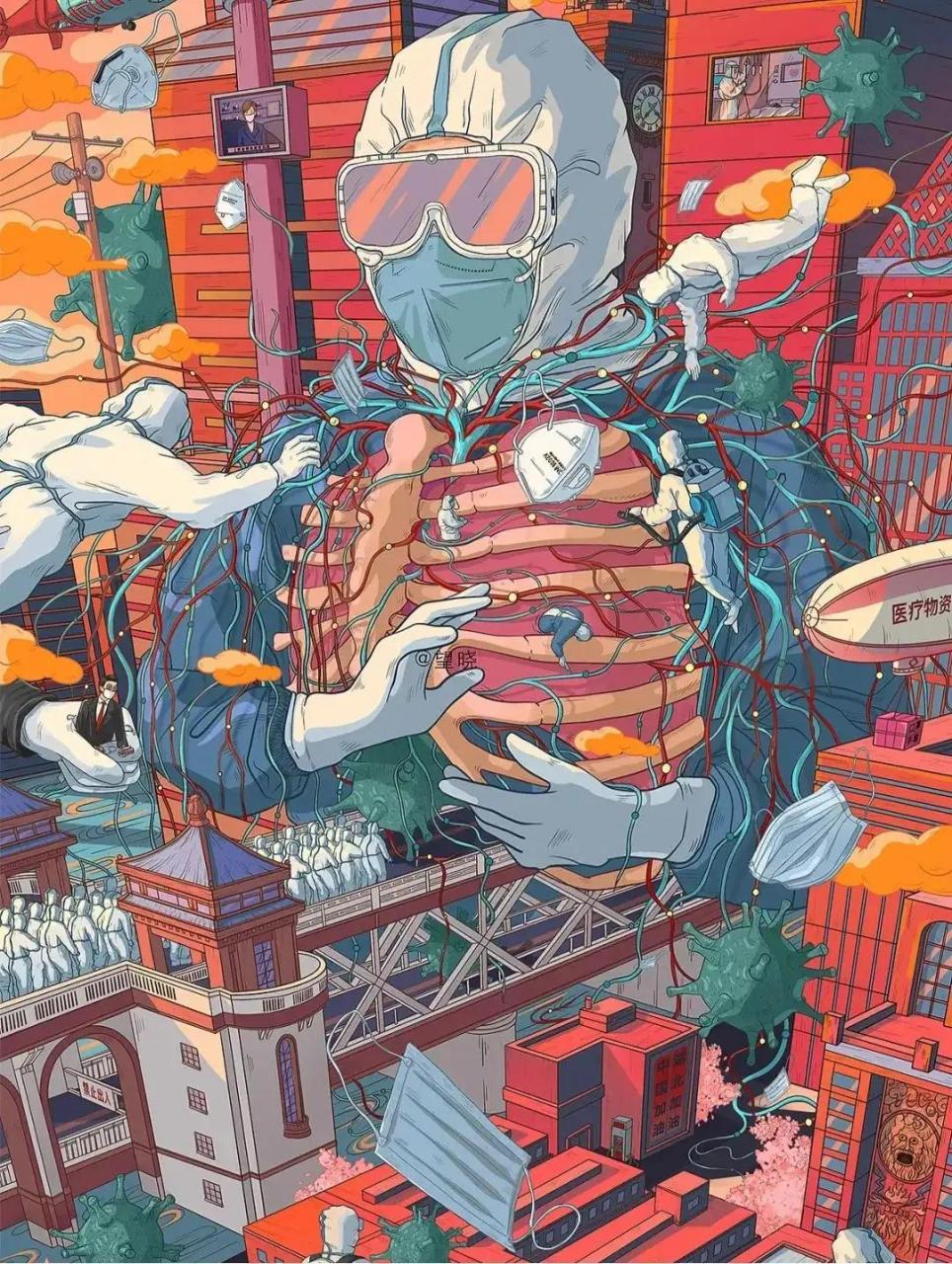 疫情防控绘画简单又漂亮(疫情防控绘画高难度)插图4