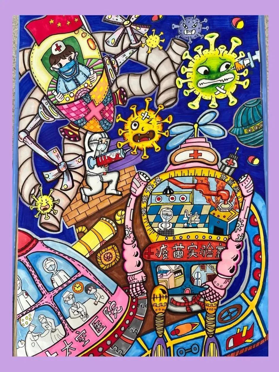 疫情防控绘画简单又漂亮(疫情防控绘画高难度)