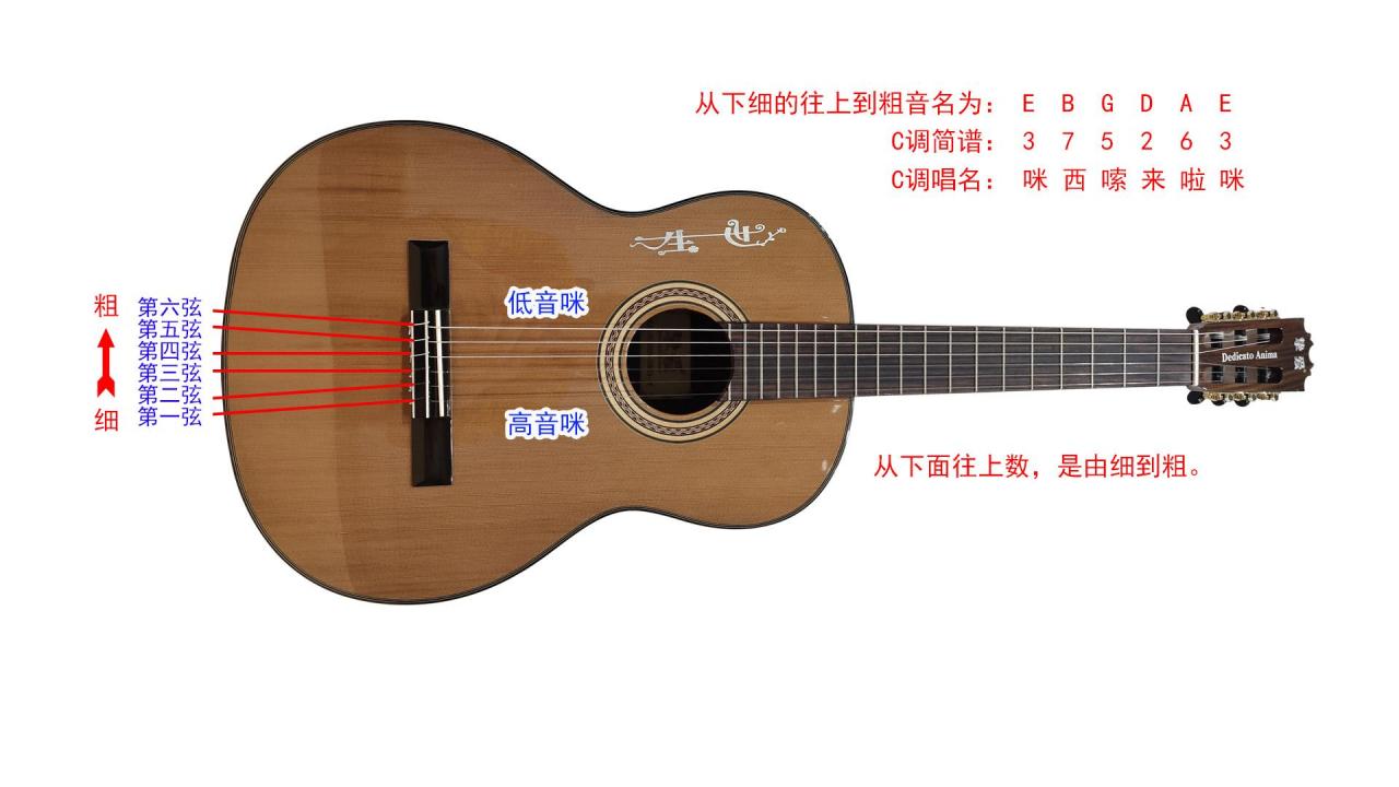 吉他调音顺序1—6(吉他调音顺序1-6)插图1