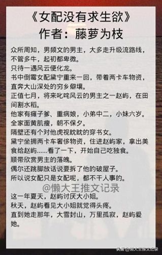 十大女主穿越小说排行榜(女主穿越嫁给薛家三兄弟的小说)插图3