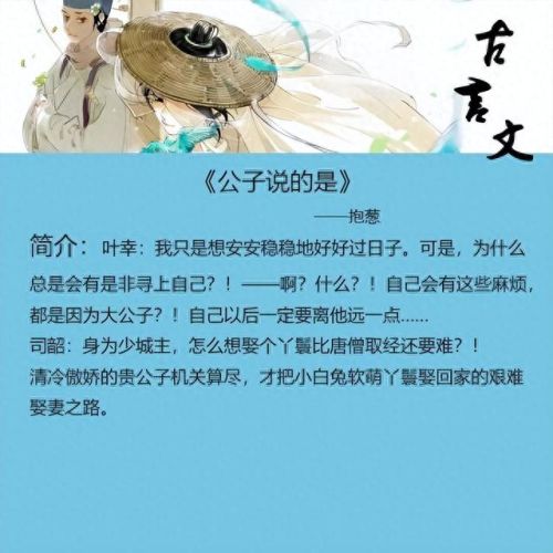 言情古文小说排名前十(古文小说言情完结)插图1 言情古文小说排名前十(古文小说言情完结)插图1