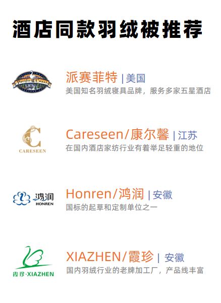 羽绒被子十大名牌排行榜(羽绒被推荐 品牌)