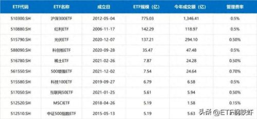 2020etf排名前十(etf十大基金排名2022)插图4 2020etf排名前十(etf十大基金排名2022)插图4