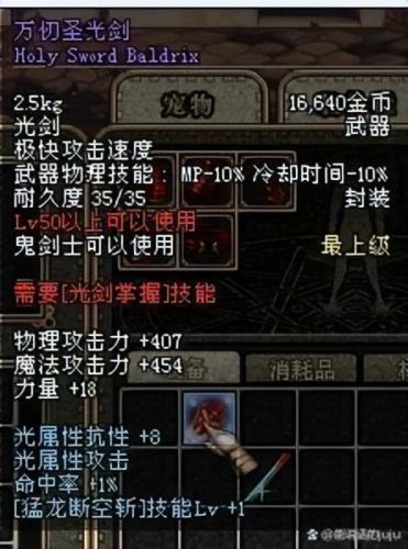 地下城十大名剑排行榜(十大名剑软剑)插图6