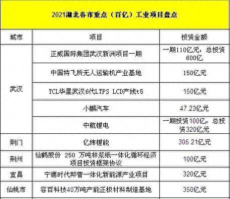 湖北盈利项目排名前十(湖北即将开工的项目名单)