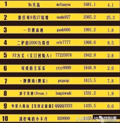 快手网红社会摇排行榜(网红扛把子)插图