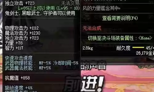 dnf95ss装备轻甲属性
