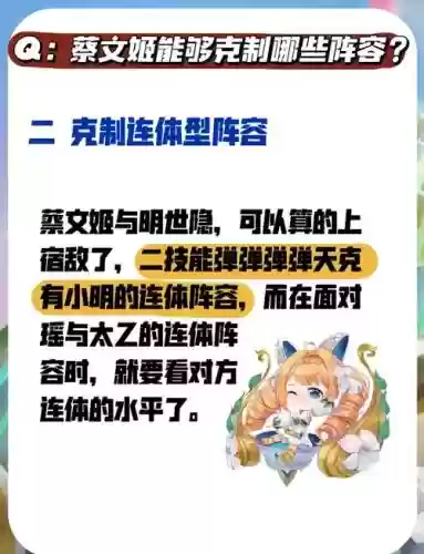 蔡文姬阵容套路