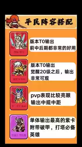 平民攻略阵容