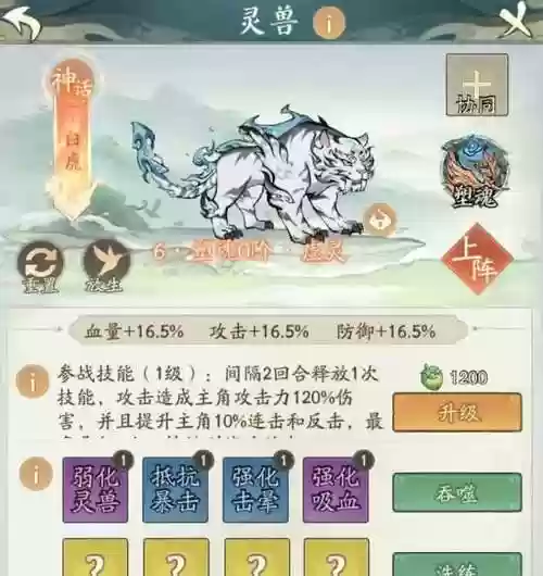 白虎日常阵容搭配