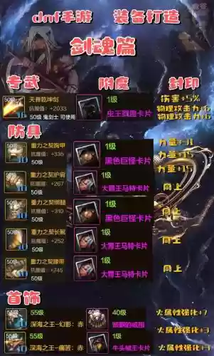 dnf85级剑魂毕业武器