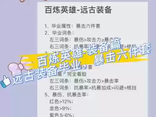 百炼装备属性千年