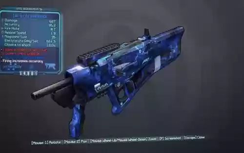 无主之地2蓝色红字武器