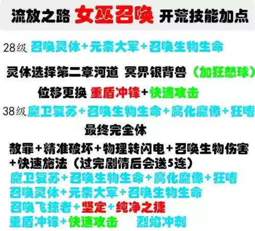 流放之路女巫召唤师学什么技能