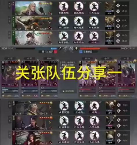 张苞关兴搭配阵容