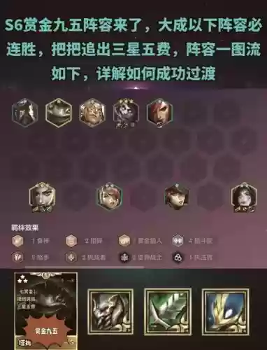三赏金前期搭配阵容
