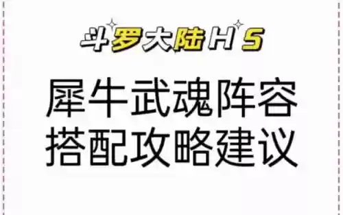 犀牛武魂阵容搭配插图