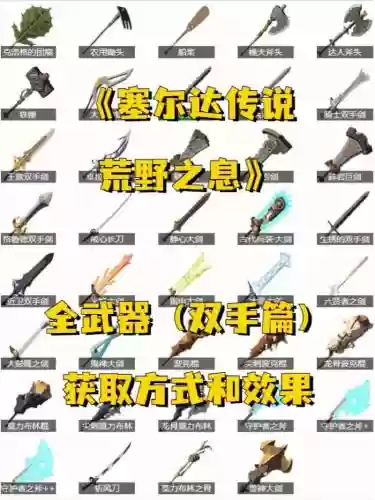 塞尔达武器数字插图