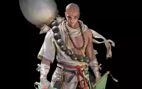 武僧拿武器姿势