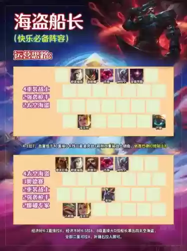 海盗阵容怎么搭配最新版本