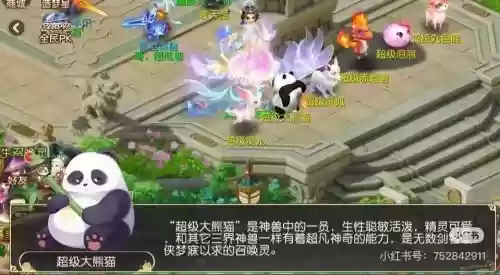 梦幻西游大熊猫和粉泡泡