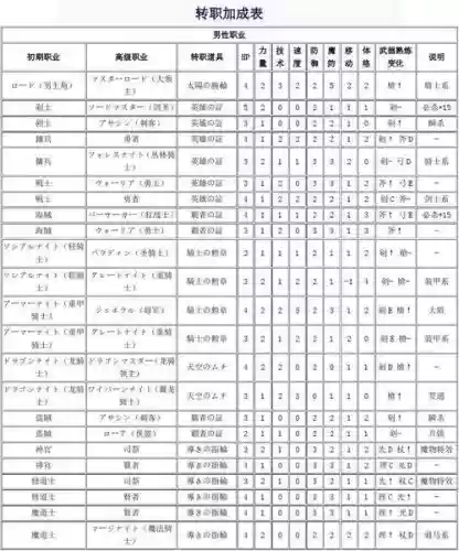 圣魔光石gba职业技能插图