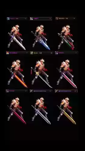 dnf鬼剑士75ss武器站街，dnf7585史诗武器鬼剑士外观插图