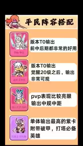 平民玩家推荐阵容搭配什么，平民玩家推荐阵容搭配什么装备插图1