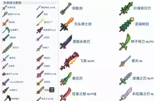 泰拉瑞亚武器大全1.2，泰拉瑞亚武器大全图鉴插图1