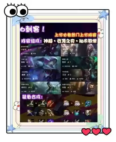 6刺客阵容搭配云顶，lol云顶之弈6刺客阵容搭配插图1